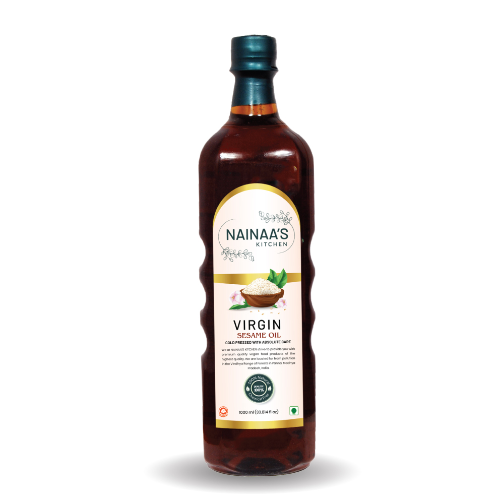 VIRGIN SESAME OIL COLD PRESSED 1 LITRE Nainaa's kitchen