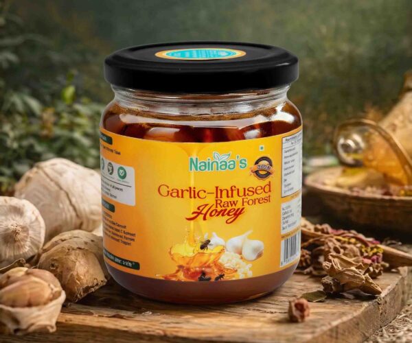 Garlic infused raw forest Honey-5 Garlic-Infused Raw Forest Honey