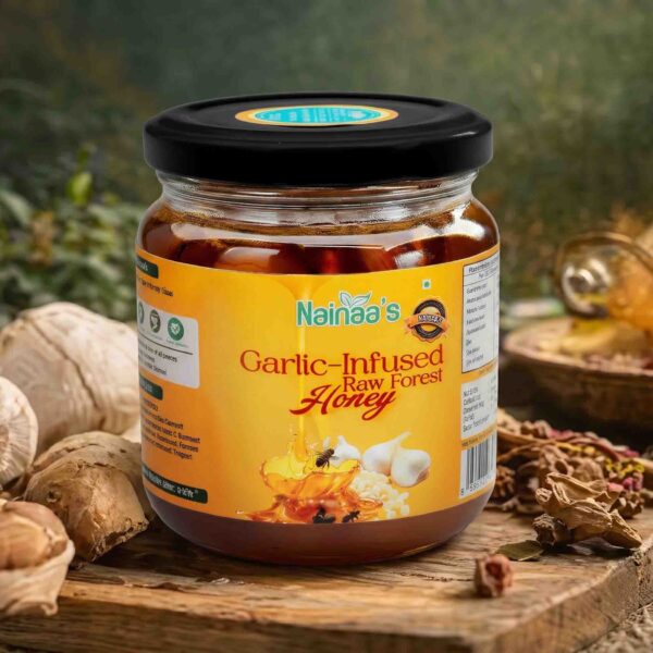 Garlic-Infused Raw Forest Honey